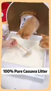 100% Pure Cassava Formula Cat Litter - Plant-Based Non-Sticky and Deodorizing 2.5kg