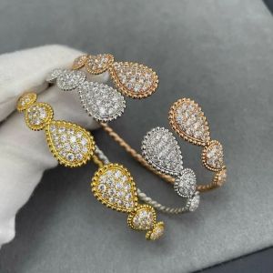 Vòng Tay Nữ Sang Trọng Kiểu Pháp Đính Đá Toàn Bộ Hình Giọt Nước Zircon 5A Cao Cấp Thanh Lịch Quyến Rũ Quà Tặng Dự Tiệc