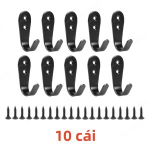 Thép Không Gỉ Màu Đen Móc Đơn Móc Áo 30/10 Chiếc Đa Năng Nhà Khách Sạn Nhà Bếp Phòng Tắm Vách Ngăn Treo Tường