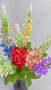 COD 1TANGKAI BUNGA HYACINTH DAUN OVAL 74CM HYACINTH DAUN GERIGI 72CM BUNGA SNAPDRAGON ARTIFICIAL PREMIUM COCOK UNTUK DEKORASI RUANG TAMU PERNIKAHAN IMPORT