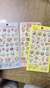 Bandai | Bộ Miếng Dán Pha Lê 3D Minions Bộ Đề Can Tự Làm Cho Vỏ Điện Thoại Laptop Notebook Sổ Lưu Niệm Trang Trí Quà Tặng - Trong Suốt & Sống Động