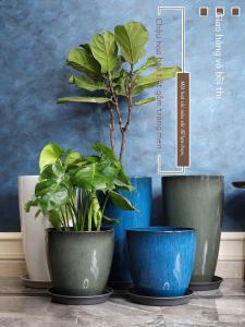 Nordic Simplicity Resin Plastic Ceramic Imitation Ultra Large High Flower Pot for Living Room Green Plants Special Use