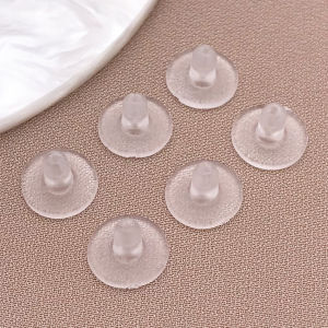 100/300/500pcs/lot Silicone Earring Stoppers Comfortable Ear Studs Back Closure Clear Earrings Closures for Women and Girls