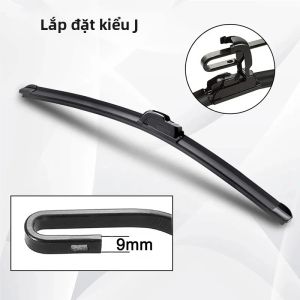 Lưỡi Gạt Nước Kính Chắn Gió Ô Tô U-Hook 14-22 Inch Cao Su Mềm Không Cần Khung Giảm Tiếng Ồn Thay Thế Gạt Nước Kính Chắn Gió Phía Trước