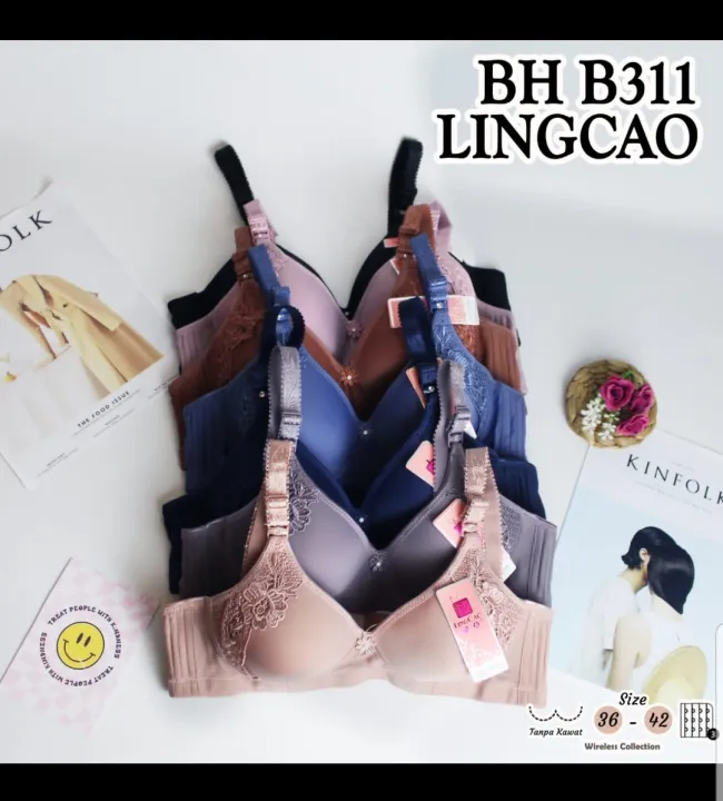 B83 | Cup B (Standar) | Pilih Warna | Tanpa Kawat | BH LingCao Bra Ling Cao  | REALPICT❗