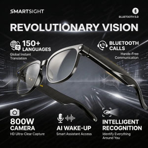 Wireless Smart Camera Glasses 1080P HD Video Recording Open Ear Bluetooth 5.4 Audio Hands Free Calling Anti Shake Sunglasses Men