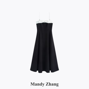 Hepburn Style Black Bow Tie Dress