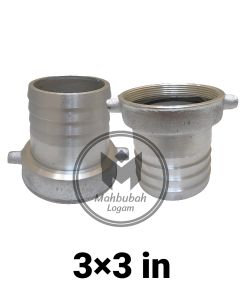 Drat Nepel Soket Aluminium Mesin Pompa Air Diameter 3x3 inci