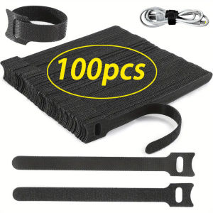 Cable Organizer Ties Mouse Earphones Wire Management Nylon Releasable Cable Ties Reusable Loop Hoop Tape Straps Tie 10-100Pcs