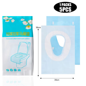 【On Sale】10Pcs Thickened Disposable Toilet Seat Cover for Travel Essential Travel Waterproof Toilet Pad