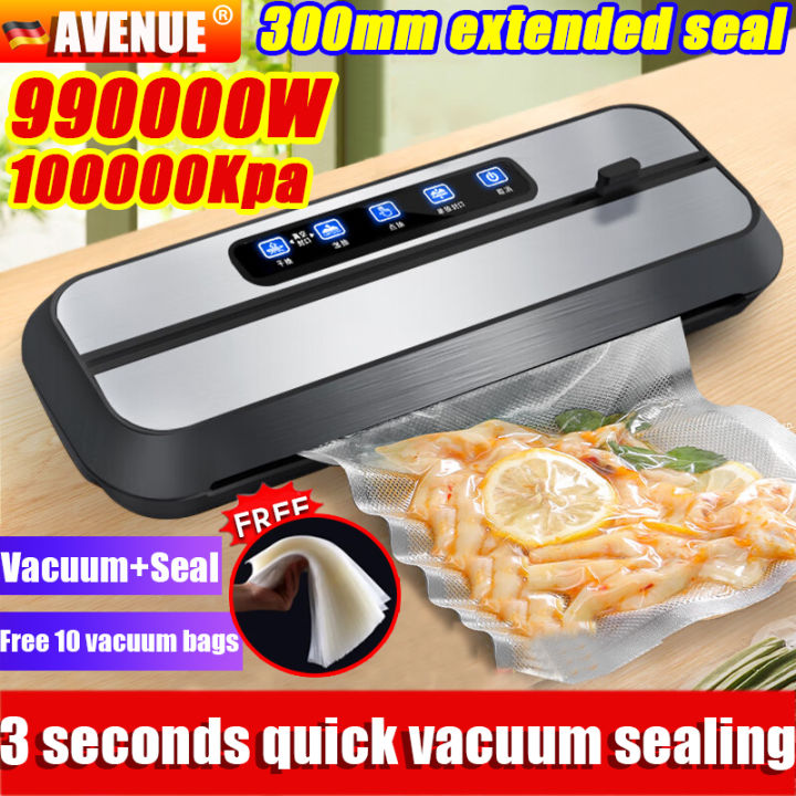 【Give 10 bags】 BluesJk Portable vacuum sealer machine Food Automatic