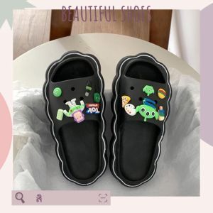 LHMonday นำเทรน🍓รองเท้าแตะ รองเท้าแตะแฟชั่นผู้หญิง มีตัวติดเอเลี่ยนน่ารัก นุ่มนิ่ม สีพาทเทลหวานๆ สายแบ๊วต้องไม่พลาด นำเทรนก่อนใคร🧩