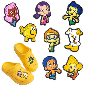 8pcs Potdemiel Cartoon Guppy Series PVC Shoe Accessories DIY Detachable Waterproof PVC Fashion Footwear Accessories