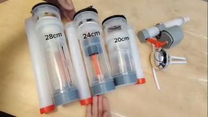 Toilet Flush Valve Set with Dual Type Button Universal Toilet Water Accessories Inlet Outlet Flushing Pam Jamban Tandas