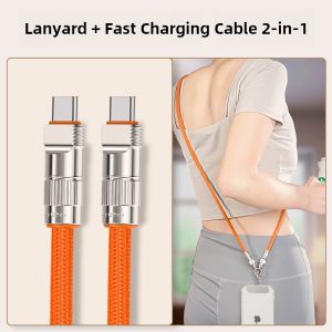 Womens Crossbody Phone Strap with Charging Cable And Data Line Two-In-One Neck And Wrist Carrying Mobile Phone Accessory