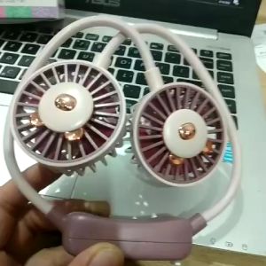 Quạt Đeo Cổ Cute Quạt Mini Tích Điện Sạc Nhanh