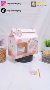 Box Hampers Toples Lebaran Muslim Girl+ Gratis Hangtag Bulat/ Box Mika Idul Fitri/ Box Toples Jar