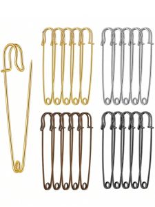 30PCS Large Clothing Safety Pins Heavy-Duty Quilted Blanket Pins Decorative Pins For Canvas Wool Clothing and DIY Jewelry Crafts