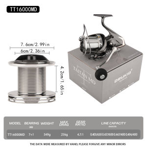DEUKIO Big Sea Spinning Reel 8000-16000 Metal Long-Distance Casting Reel Guide Rod Structure 4.8:1 16KG Drag Fishing Reel