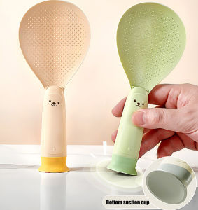 MUỖNG CƠM bếp đặc biệt gấu núm hút cao su Thức Ăn Gạo xẻng hộ gia đình đứng muỗng cơm Nồi cơm điện