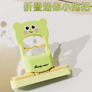 Mini Foldable Absorbent Sponge Head Mop Home Desktop Cartoon Design No Hand Wash Required Cotton Foam Mop Replacement for Cloth