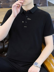 Áo Thun Polo Tay Ngắn Thêu Thời Trang Mùa Hè Cho Nam Áo Thun Cổ Polo Tay Lửng Thường Ngày Bằng Polyester Và Cotton