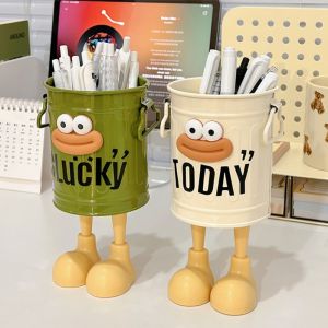 A6277 สร้างสรรค์และสร้างสรรค์ ที่ใส่ปากกาการ์ตูน มัลติฟังก์ชั่ ฟันแก้วกระจก ชั้นเก็บของชั้น วินเทจ เดสก์ท็อป ที่วางแปรงแต่งหน้า อุปกรณ์สำหรับนักเรียน