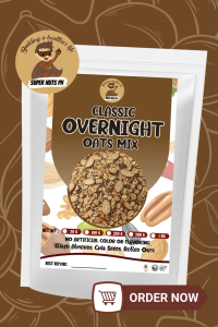 SuperNuts PH Classic Overnight Oats Mix | Rolled Oats Chia Seeds & Sliced Almonds | Healthy High Fiber Breakfast Mix | 1KG