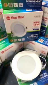 Đèn LED âm trần Downlight AT04 10W Rạng Đông lỗ khoét D90 ánh sáng 6500K - Hàng chính hãng