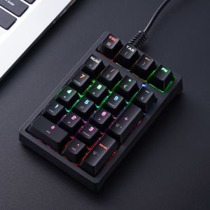 APAYADO | APAYADO 21 Keys Mechanical Numpad RGB Backlit Wired Mini Digital Keypad Portable Pad For Accounting Laptop Desktop Office Use