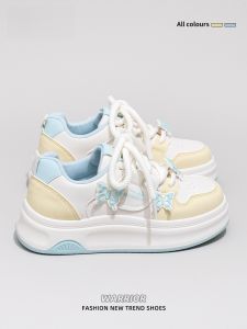 Warrior | Giày đế dày đế mềm thoáng khí cho nữ Giày thể thao đế xuồng đế bằng đế cao su đế xuồng đế mềm mùa hè 2025