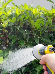 LANBOOM Garden Hose NozzleHeavy Duty Water Nozzle with 8 Adjustable Pattern High Pressure Hose Nozzle for Garden Watering Plant Cars Pets Showering