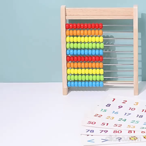 Bàn Tính Gỗ Montessori 10 Hàng Kèm Thẻ Số Que Tính Bộ Học Toán Cho Bé Giáo Cụ Mầm Non Tiểu Học