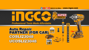 INGCO 20V CORDLESS IMPACT WRENCH & WORK LIGHT COMBO KIT | BRUSHLESS MOTOR | COSLI23048