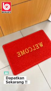 Keset Lantai PVC Welcome 38x58CM Kamar Mandi Anti Slip Mie Bihun Multifungsi PREMIUM