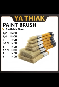 Paint Brush – 1/2" to 4" – Durable Bristle Brush for Wall Wood & General Painting