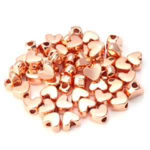 50pcs/lot 12mm CCB Heart Big Hole Beads Love Shape Loose Spacer Bead For DIY Jewelry Making Bracelet Necklace Accessories