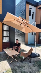 2.1M/2.5M Weather Resistant Large Patio Umbrella - Perfect Garden Balcony Patio & Outdoor Spaces
