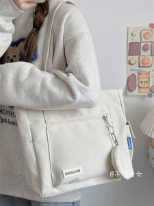 Large Capacity Single Shoulder Commuter Bag Japanese and South Korean Style Simple Minimalist Tote Bag Ideal for Students and Young Women