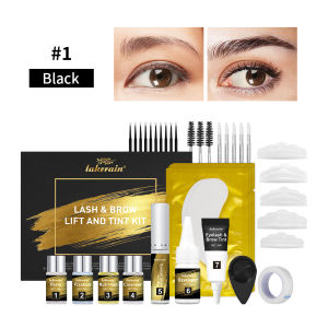 Lakerain Lash & Brow Lift and Tint Kit Professional Eyelash Perm Brow Dye Long Lasting Salon Home Use Eye Makeup