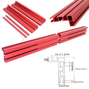 1Set 80cm Splicing Fence with Connecting Strips Router Table Fence Aluminum T-Track Table Saw Profile Fence Woodworking Fence