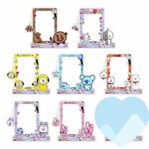 Line Friends | Khung Đựng Thẻ Acrylic BT21 Hoạt Hình Đồ Dùng Gia Đình Để Bàn Nhỏ Trang Trí Hình Sao Dành Cho Fan.