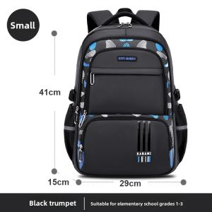 Kids Primary School Student Schoolbag Grade 1-3-4-6 Boy 5 Portable Burden Alleviation Junior High School Student Large-Capacity Backpack Waterproof 12