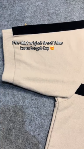 TAKAO KAOS KERAH POLO ORIGINAL CREAM LIST HITAM