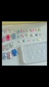 1PC Nail Art Decoration Nails Templates Cartoon Puppy Bowknot Manicure Design Tools Y2k Dolphin Musical Note Silicone Nail Mold