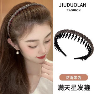 Anti-Slip Toothed Hairband Womens Face Wash Hair Tie Vintage Style Natural Freshwater Pearl Original Design Hair Accessories