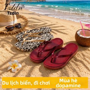 TZLDN | Non-slip Thick-sole Red Flip Flops