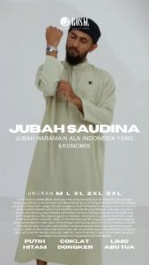 JUBAH SAUDINA Rosal Jubah Gamis Pria Laki Laki Ikhwan Pakaian Muslim Sholat Shalat Rosal
