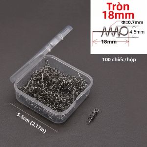 Mr.Lurion 100 Chiếc Khóa Xoắn Câu Cá Chân Vít Cho Mềm Giun Dụ Mồi Đại Dương Sông Hồ Phụ Kiện Câu Cá