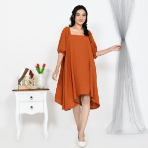 Dress Premium Keshia Bahan Cringkel Airflow Korea style